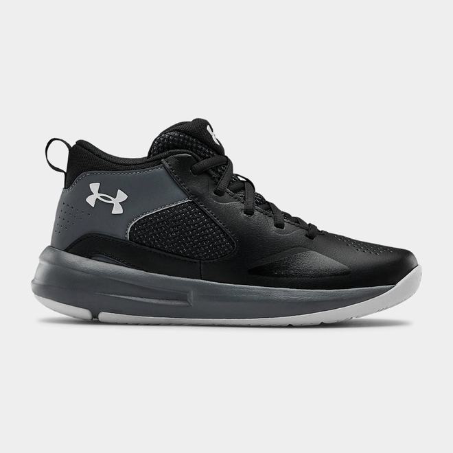 Under Armour Lockdown 5 - Chlapcenske Basketbalove Topanky - Čierne/Siva